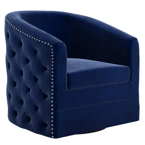 !nspire Velci 403-373BLU Accent Chair - Blue IMAGE 1