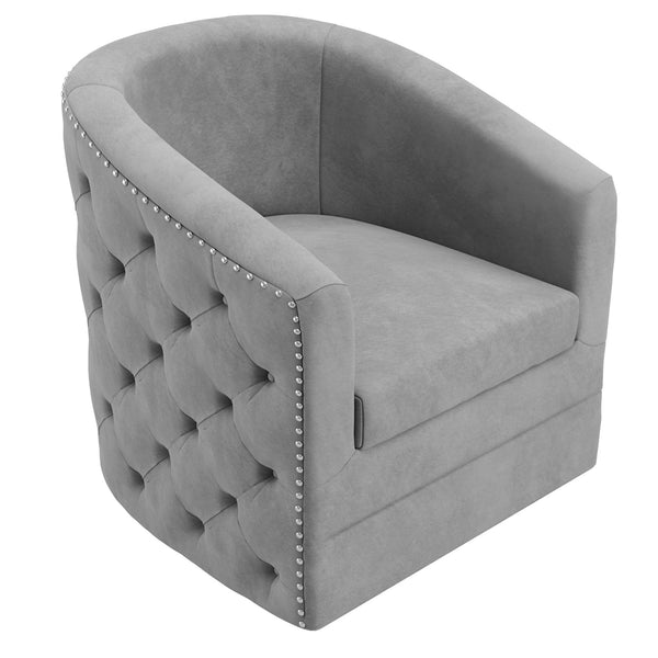 !nspire Velci 403-373GY Accent Chair - Grey IMAGE 1