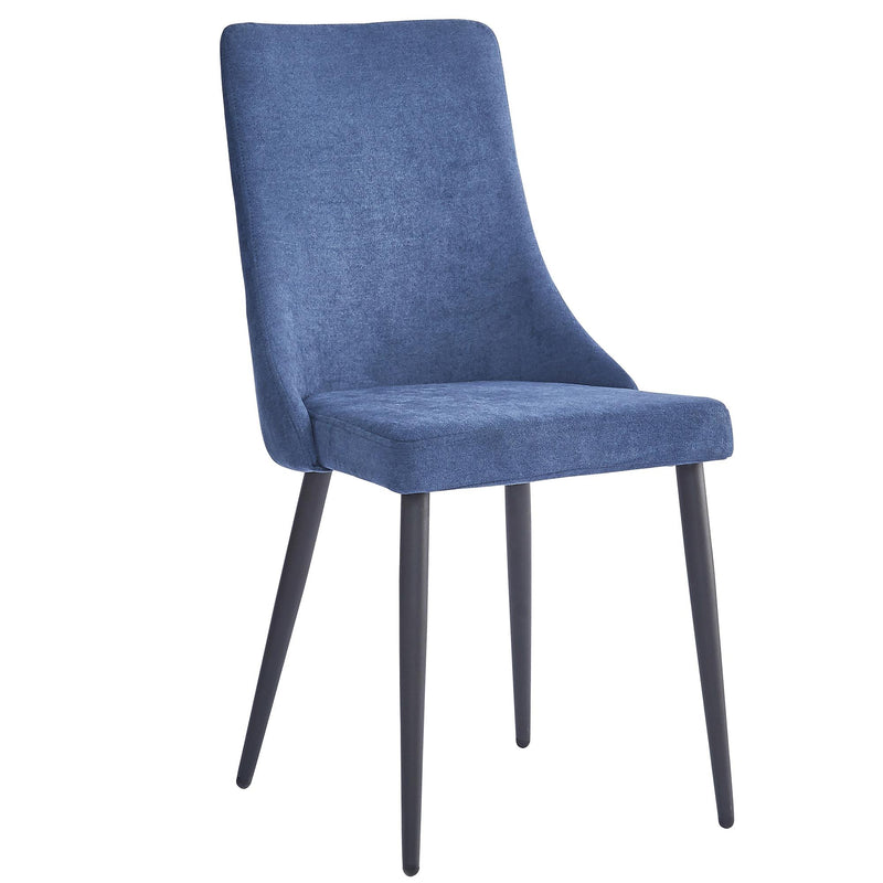 Worldwide Home Furnishings Venice 202-536BLU Dining Chair - Blue and Black IMAGE 1