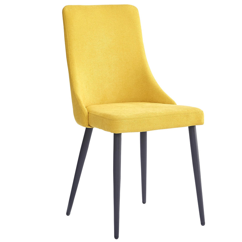 Worldwide Home Furnishings Venice 202-536MUS Dining Chair - Mustard and Black IMAGE 1