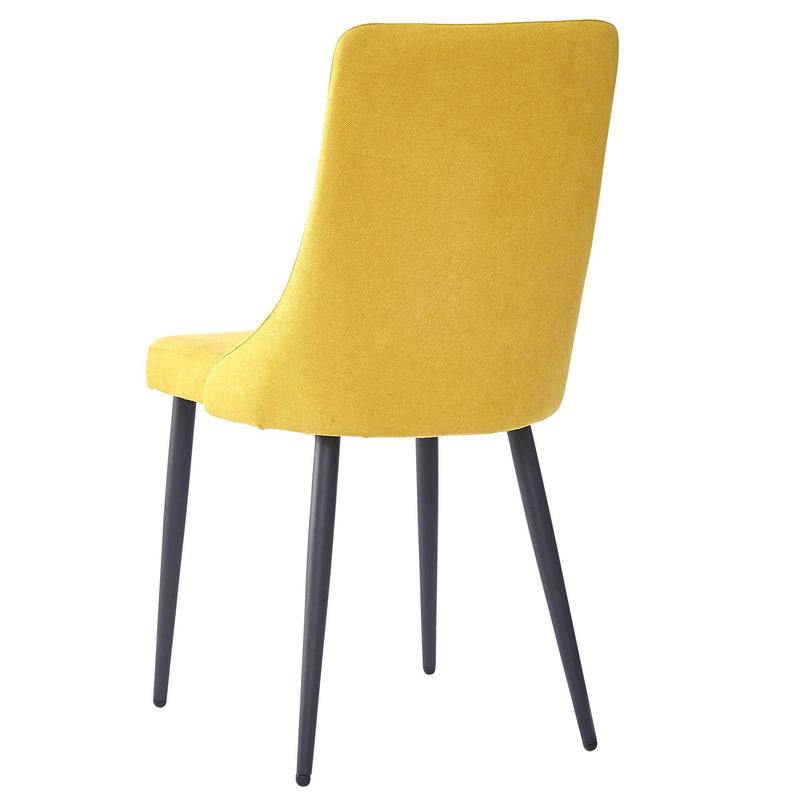 Worldwide Home Furnishings Venice 202-536MUS Dining Chair - Mustard and Black IMAGE 3