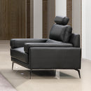  IFDC Stationary Leather Match Chair IF 8025 Chair - Black IMAGE 1