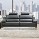  IFDC Stationary Leather Match Sofa IF 8026 - S IMAGE 1