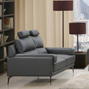  IFDC Stationary Leather Match Loveseat IF 8026 - L IMAGE 1