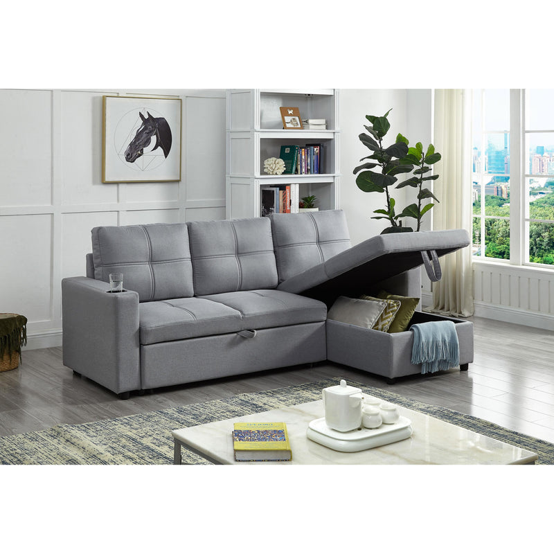 IFDC Fabric Sleeper Sectional IF 9021 IMAGE 2