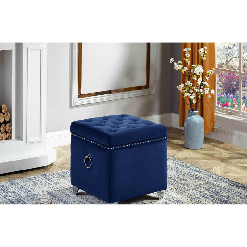 IFDC Fabric Storage Ottoman IF 6297 IMAGE 1