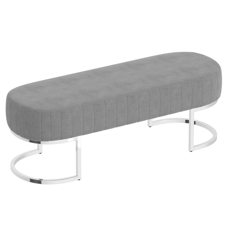 !nspire Zamora Bench 401-534GRY/CH IMAGE 1