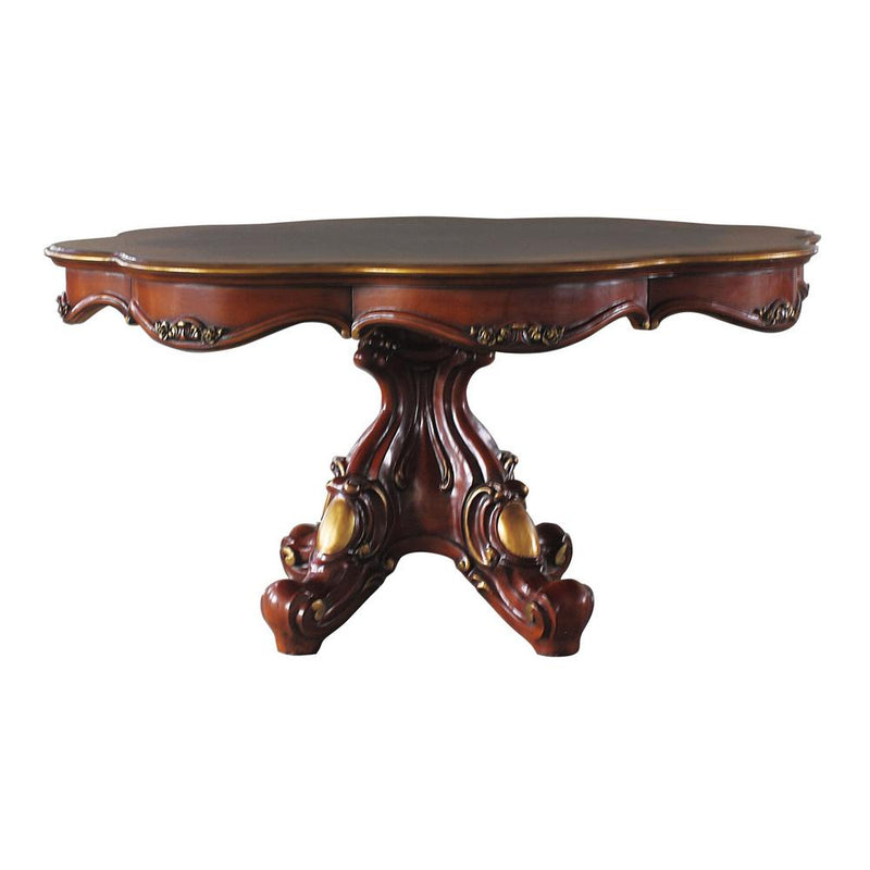 Acme Furniture Picardy Dining Table with Pedestal Base 68225 IMAGE 2