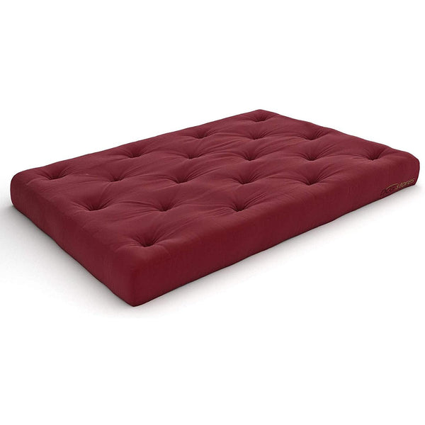 IFDC Futon Mattress 8" A Superior Futon Mattress- Burgundy IMAGE 1