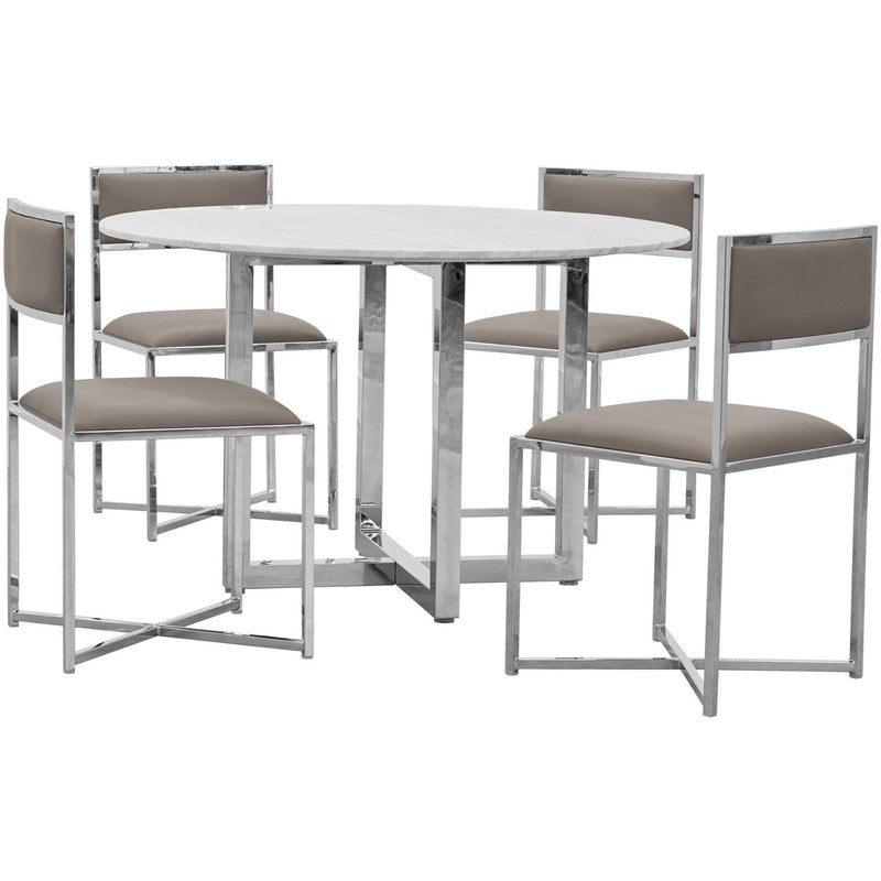  Modus Furniture International Round Amalfi Dining Table with Marble Top and Pedestal Base 1AJ5614M IMAGE 2