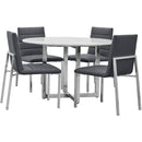  Modus Furniture International Round Amalfi Dining Table with Marble Top and Pedestal Base 1AJ5614M IMAGE 3