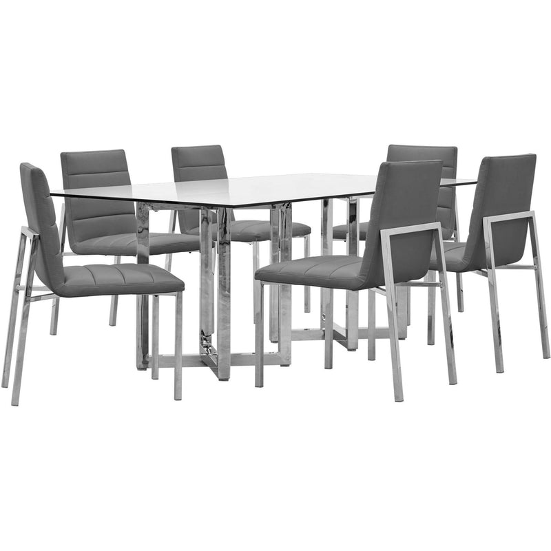  Modus Furniture International Amalfi Dining Table with Glass Top and Pedestal Base 1AJ5617G IMAGE 4