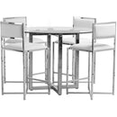  Modus Furniture International Round Amalfi Counter Height Dining Table with Glass Top and Pedestal Base 1AJ5624G IMAGE 3