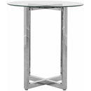  Modus Furniture International Round Amalfi Pub Height Dining Table with Glass Top and Pedestal Base 1AJ5633G IMAGE 1