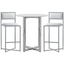  Modus Furniture International Round Amalfi Pub Height Dining Table with Marble Top and Pedestal Base 1AJ5633M IMAGE 2