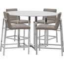  Modus Furniture International Round Amalfi Counter Height Dining Table with Marble Top and Pedestal Base 1AJ5624M IMAGE 3