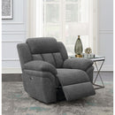  Coaster Furniture Bahrain 609543P Upholstered Power Glider Recliner - Charcoal IMAGE 10