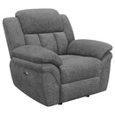  Coaster Furniture Bahrain 609543P Upholstered Power Glider Recliner - Charcoal IMAGE 1