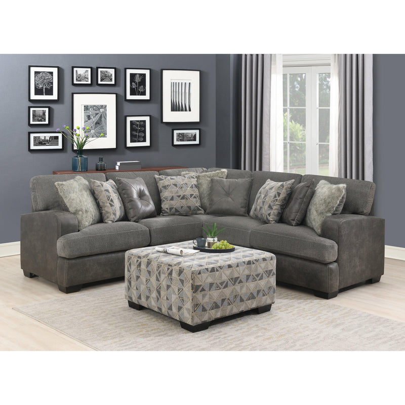 Emerald Home Furnishings Berlin Fabric 3 pc Sectional U4551-11-14-12-03-K IMAGE 2