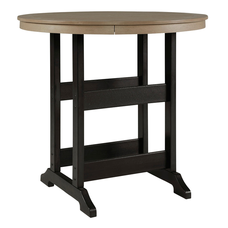 Signature Design by Ashley Fairen Trail P211-613 Round Bar Table with Umbrella Option IMAGE 1