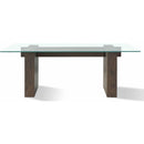  Modus Furniture International Oakland Dining Table with Glass Top and Pedestal Base FQBM60 IMAGE 1