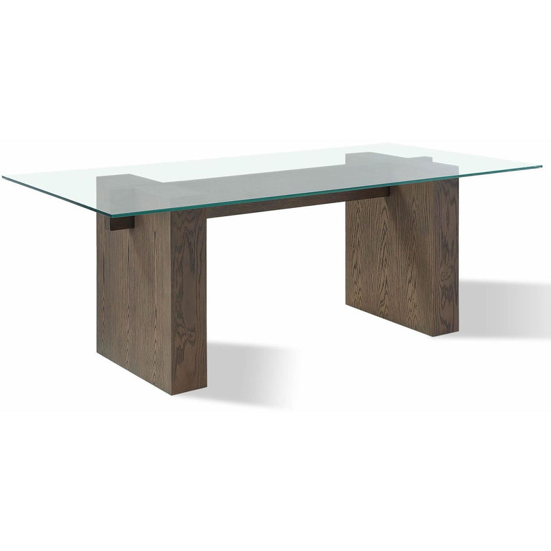  Modus Furniture International Oakland Dining Table with Glass Top and Pedestal Base FQBM60 IMAGE 2