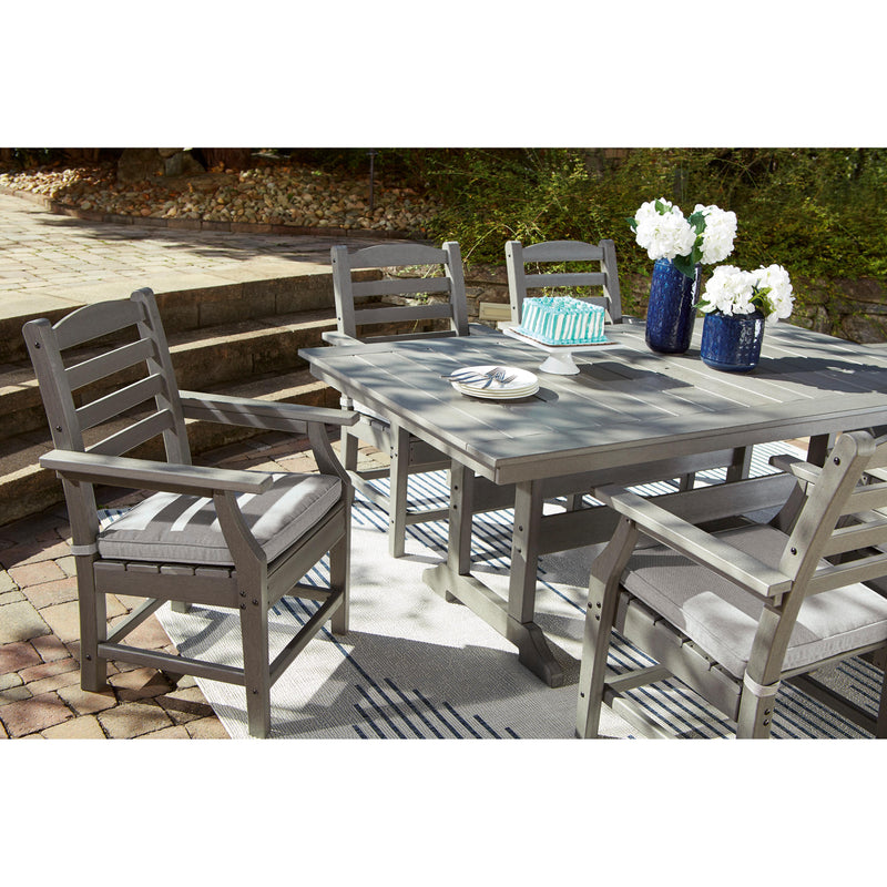 Signature Design by Ashley Visola P802-625 Rectangular Dining Table with Umbrella Option IMAGE 8