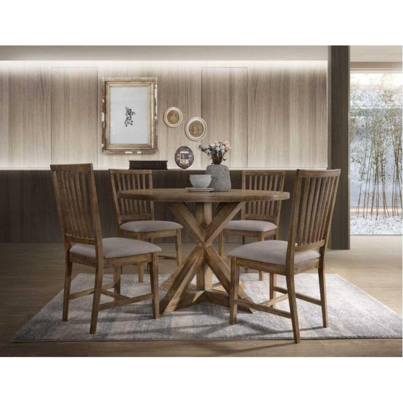 Acme Furniture Round Wallace II Dining Table with Pedestal Base 72310 IMAGE 4