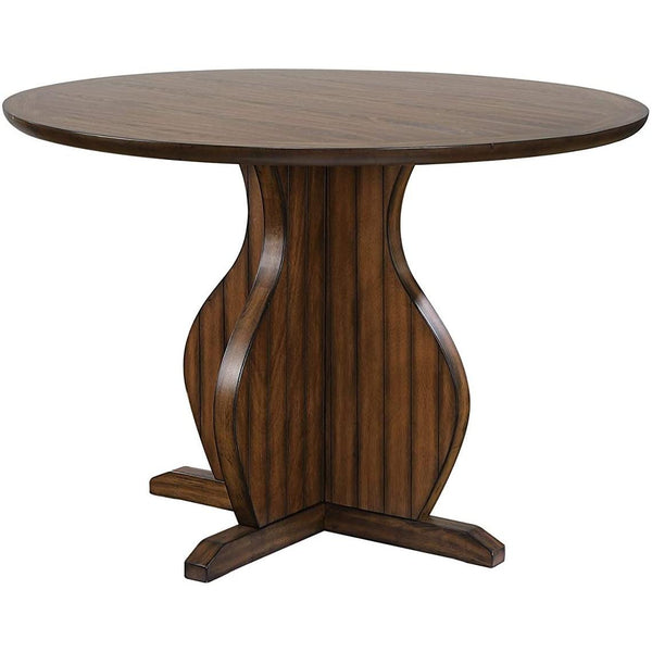 Acme Furniture Round Maurice Counter Height Dining Table with Pedestal Base 72460 IMAGE 1