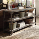 Acme Furniture Gorden 72685 Console Table - Weathered Oak & Antique Silver IMAGE 1