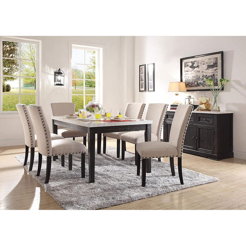 Acme Furniture Nolan Dining Table with Marble Top 72850 IMAGE 3