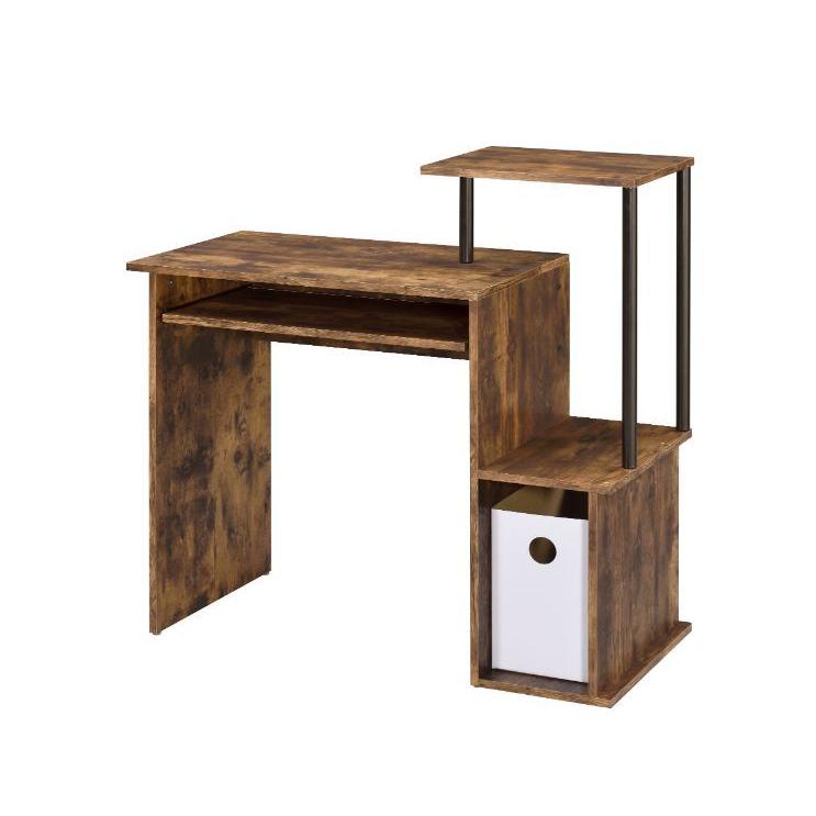 Acme Furniture 92760 Computer Desk - Weathered Oak & Black IMAGE 2