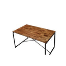 Acme Furniture Jurgen 72910 Dining Table - Oak and Black IMAGE 3