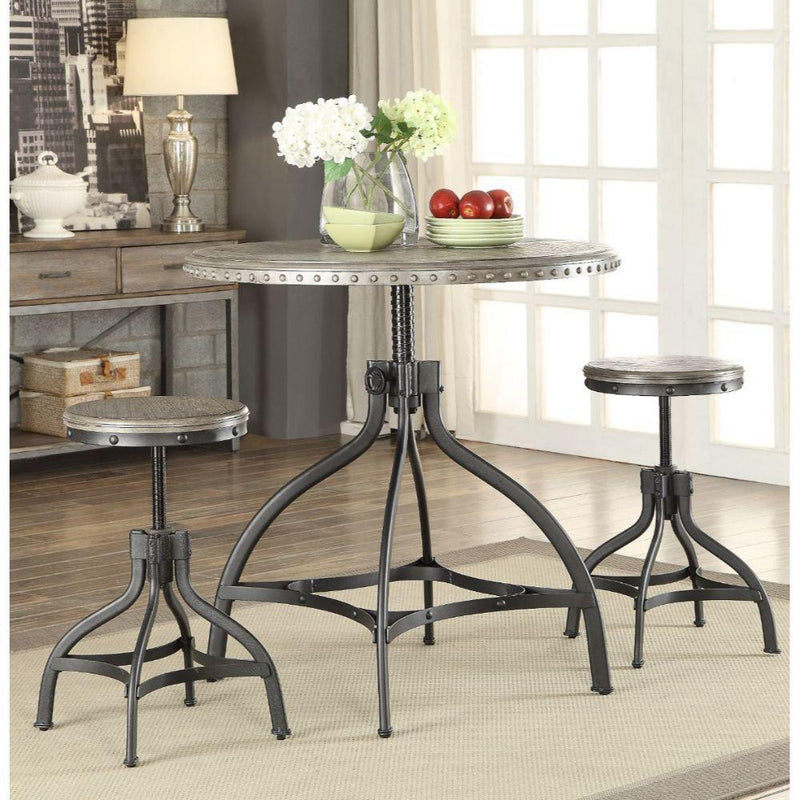 Acme Furniture Fatima 3 pc Counter Height Dinette 73125 IMAGE 2