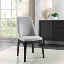 Acme Furniture Madan 73172 Side Chair - Light Gray Linen & Gray Oak IMAGE 1