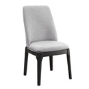 Acme Furniture Madan 73172 Side Chair - Light Gray Linen & Gray Oak IMAGE 2