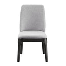 Acme Furniture Madan 73172 Side Chair - Light Gray Linen & Gray Oak IMAGE 3