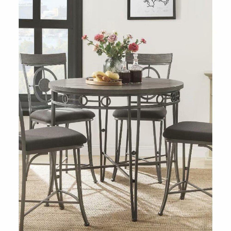 Acme Furniture Round Landis Counter Height Dining Table 73180 IMAGE 4