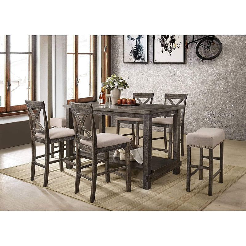 Acme Furniture Martha II Counter Height Dining Table 73830 IMAGE 4