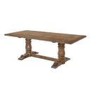 Acme Furniture Leventis 74655 Dining Table - Weathered Oak IMAGE 2