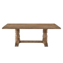 Acme Furniture Leventis 74655 Dining Table - Weathered Oak IMAGE 3