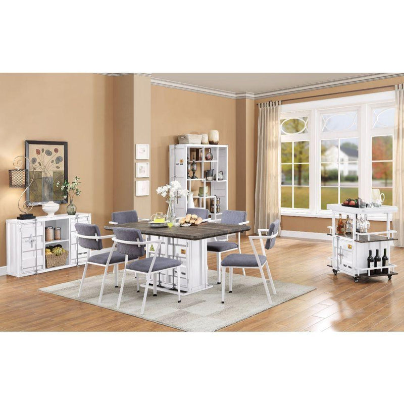 Acme Furniture Cargo Dining Table with Pedestal Base 77880 IMAGE 6