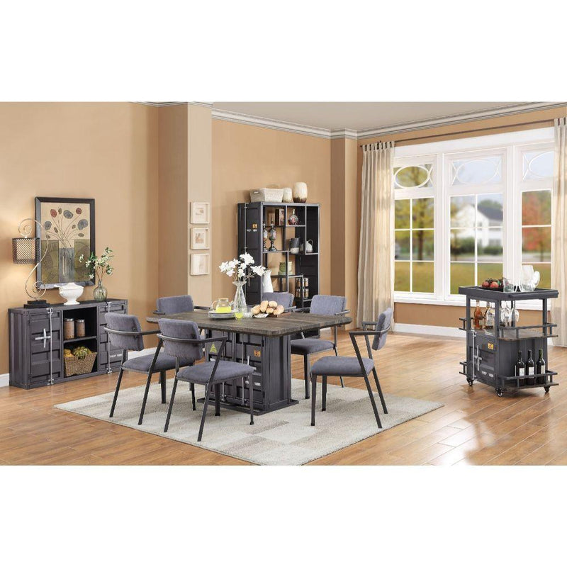 Acme Furniture Cargo Dining Table with Pedestal Base 77900 IMAGE 3