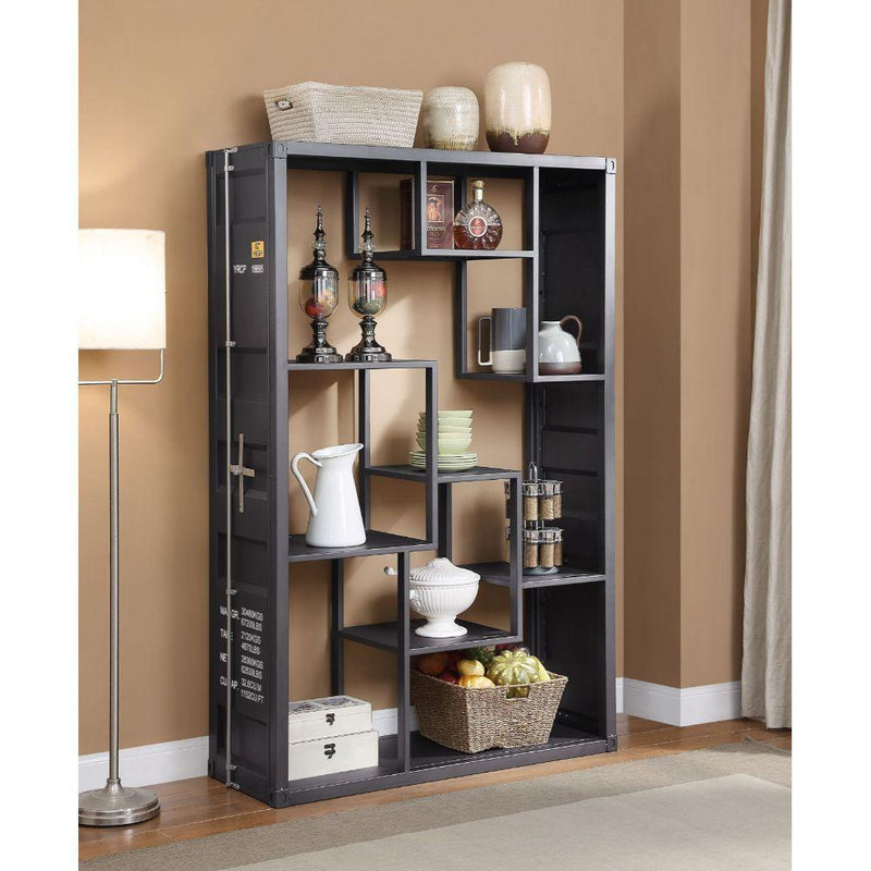 Acme Furniture Cargo 77908 Shelf Rack / Book Shelf - Gunmetal IMAGE 1