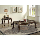 Acme Furniture Latisha 82147 End Table - Marble & Antique Oak IMAGE 2