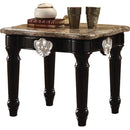 Acme Furniture Ernestine 82152 End Table - Marble & Black IMAGE 1