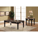 Acme Furniture Ernestine 82152 End Table - Marble & Black IMAGE 2