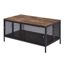 Acme Furniture Winam 82780 Coffee Table - Antique Oak & Black IMAGE 2
