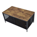 Acme Furniture Winam 82780 Coffee Table - Antique Oak & Black IMAGE 5