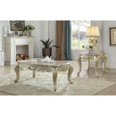 Acme Furniture Gorsedd 82440 Coffee Table - Marble & Antique White IMAGE 4
